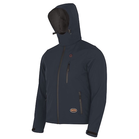 Pioneer Men Heated Softshell Jacket, Navy, XL V1210280U-XL
